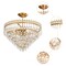 K9 Clear Crystal Chandelier, Vintage Gold 8-Light Pendant Ceiling Light – Art Deco Style